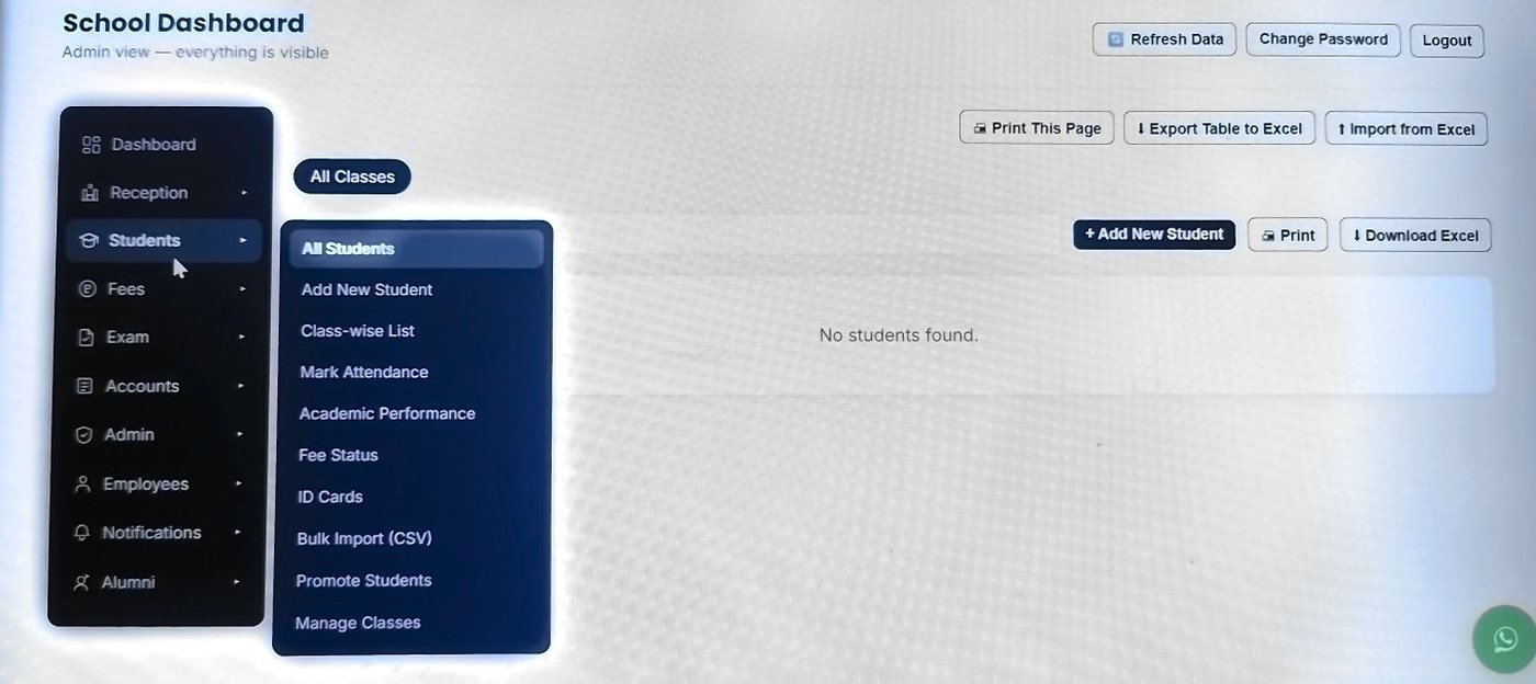 Vidyalaya School ERP: Students